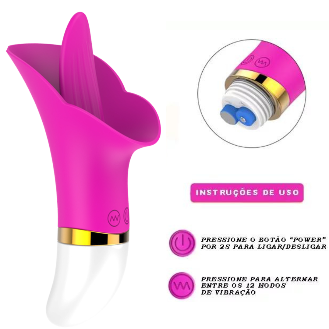 Vibrador Estimulador Clitoriano Forma de Língua - Sex Tongue