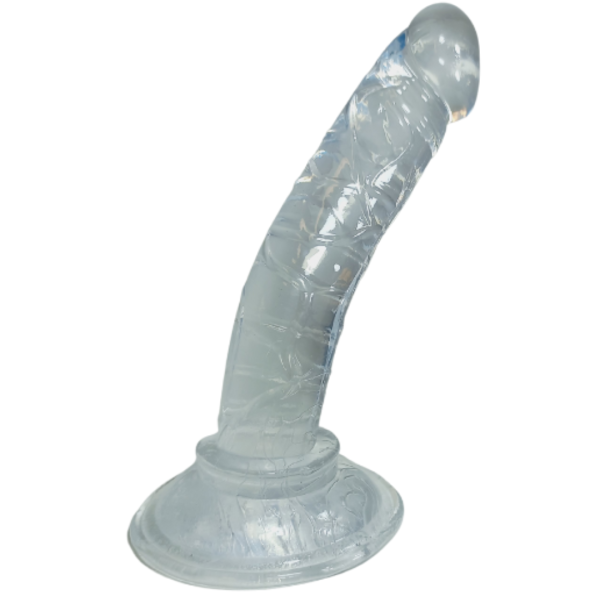 Pênis Dildo Em silicone cor Transparente 13x2,5CM Tamanho P