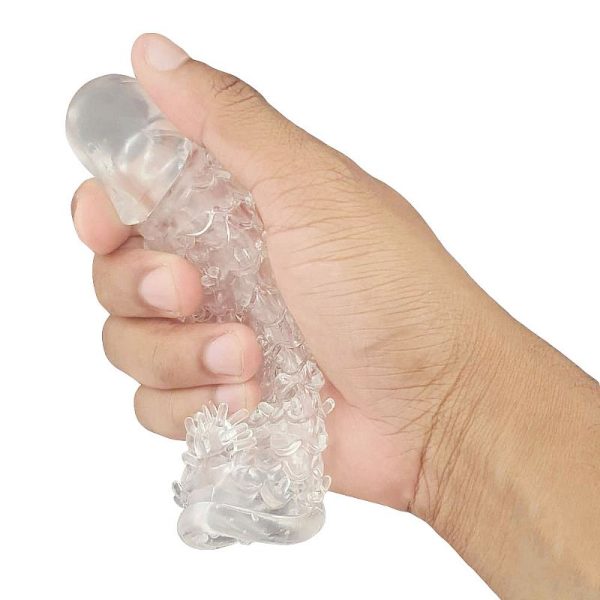 Capa Peniana Transparente Texturizada com Estimulador de Clitóris - Image 4