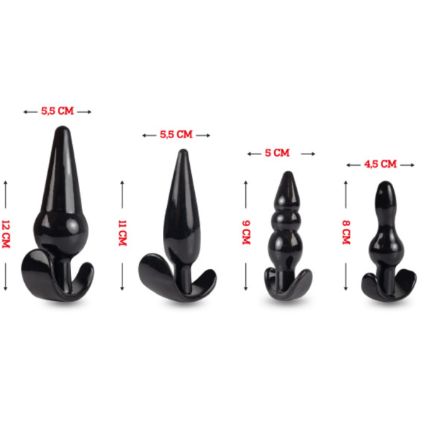 Kit 04 Plugs Anal em Silicone Diferente Forma e Tamanhos P14 - Image 3