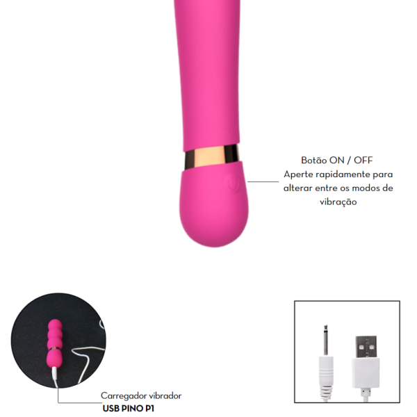 Cápsula Vibratória em Formato de Golfinho 10 Velocidades USB - Image 5
