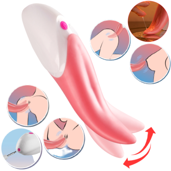 Vibrador Feminino Formato Língua de Textura Realista Tongue