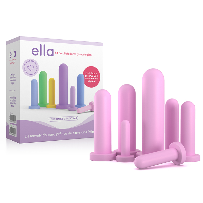 Plug Kit De Dilatadores 7 Unidades Ginecológicos Silicone Rosa
