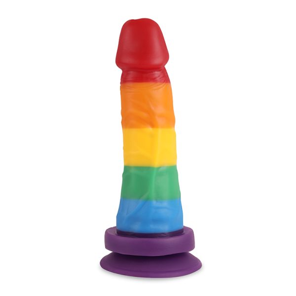 Prótese Realística Silicone Colorida Pride Com Ventosa 16x3,5 Cm - Image 2