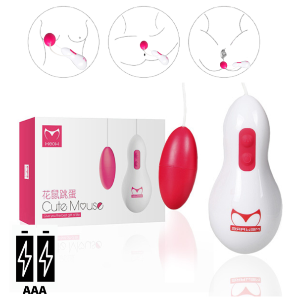 Vibrador Estimulador Bullet Com Controle 12 Vibrações Formato Mouse