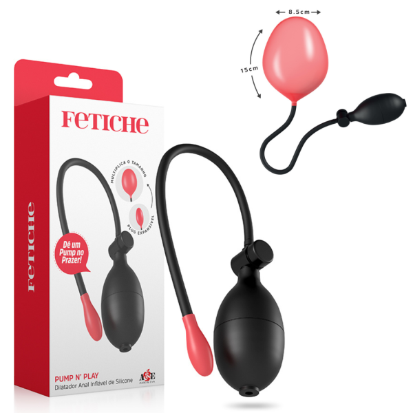 Plug Anal Dilatador Inflável de Silicone Pump N’ Play Vermelho