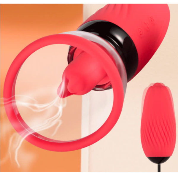 Vibrador Ponta Dupla Com Bullet + Lingua Estimuladora - USB - Image 6