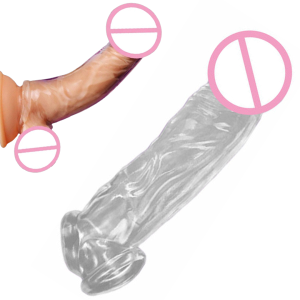 Capa Peniana Extensora Transparente c/ Abertura para Escroto