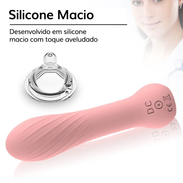 Vibrador 10 Vibrações Pink Vibez Recarregável USB Silicone Rosa - Image 6