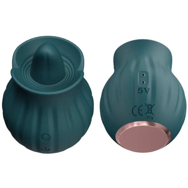 Vibrador Verde Com Língua Estimuladora de Seio e Clitóris - Image 3