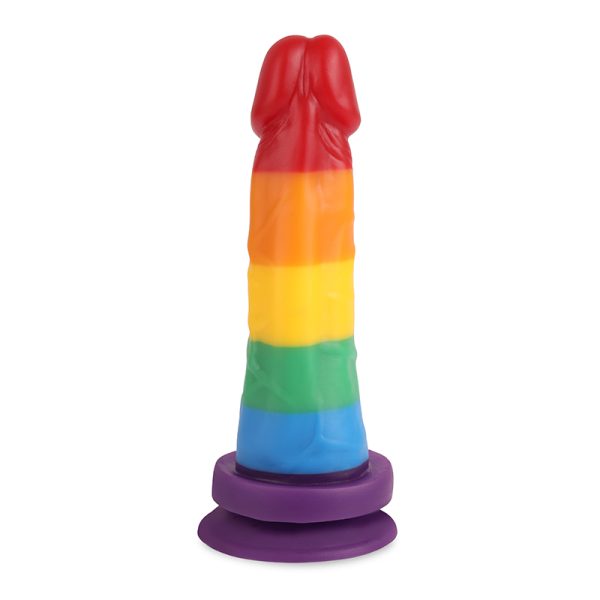 Prótese Realística Silicone Colorida Pride Com Ventosa 16x3,5 Cm - Image 3