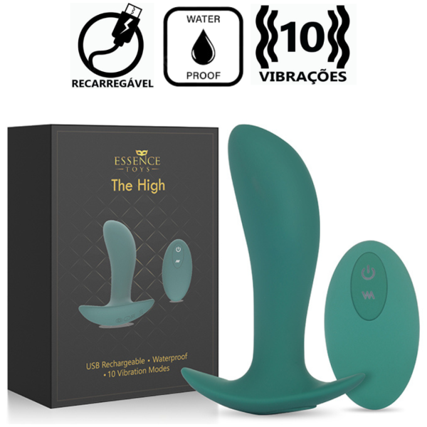 Plug Anal com Controle 10 Vibrações - The High Essence Toys