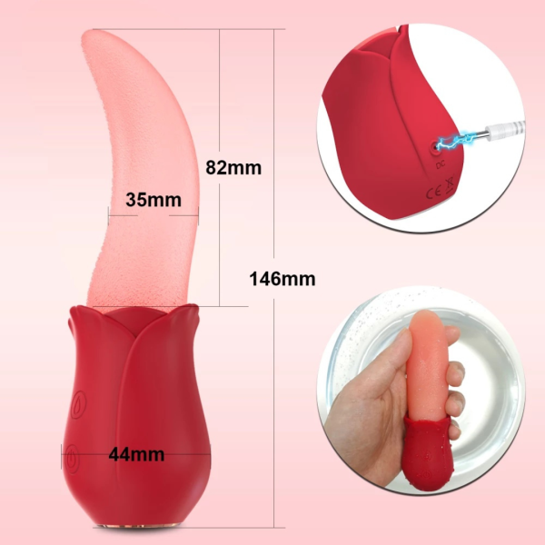 Língua Vibratória Estimuladora de Clitóris e Seio Recarregável - Image 7