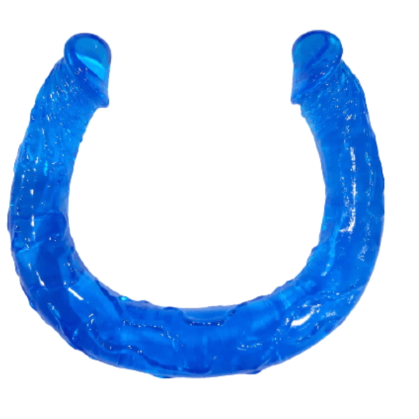 Pênis Realístico Azul Silicone Macio Ponta Duplo Hawaiano 44 Cm - Image 6