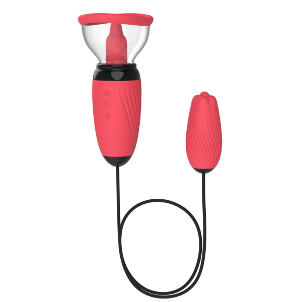 Vibrador Ponta Dupla Com Bullet + Lingua Estimuladora - USB - Image 3