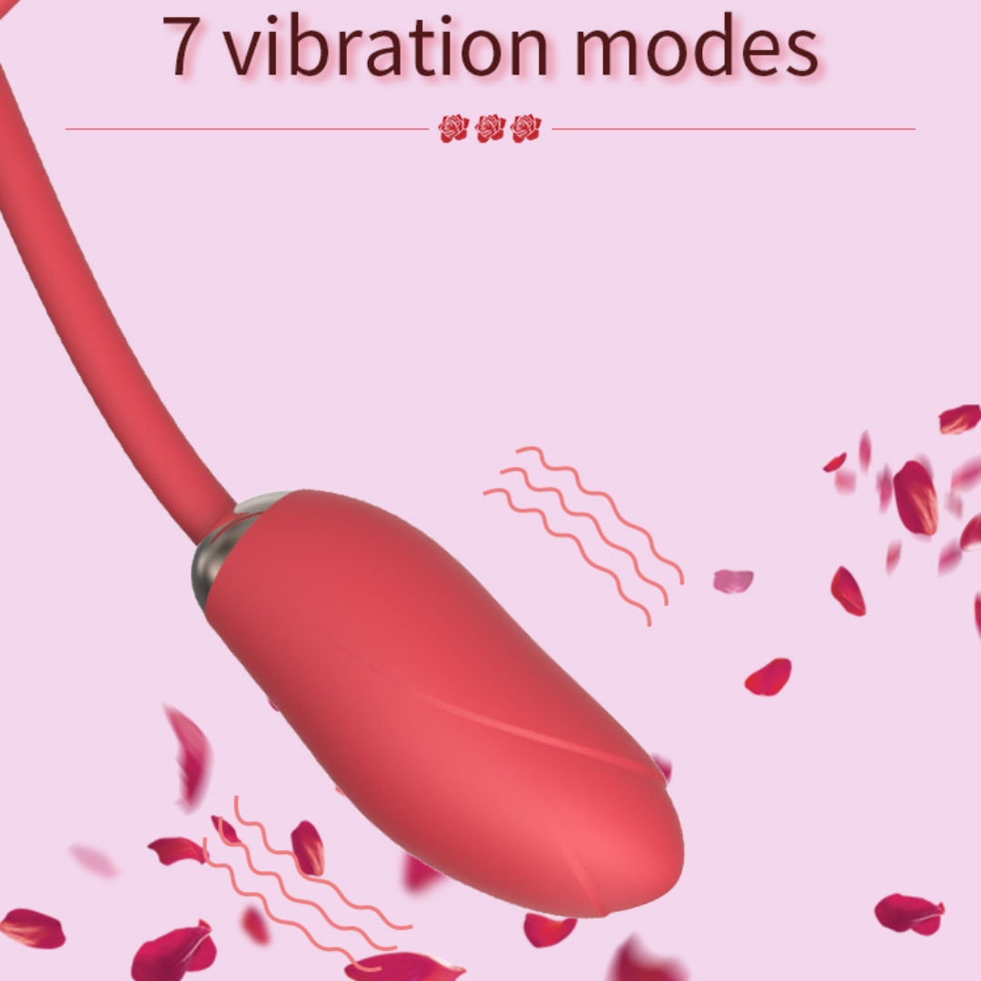 Estimulador Duplo em Formato de Rosa Com Sugador e Vibrador - Imagem 8