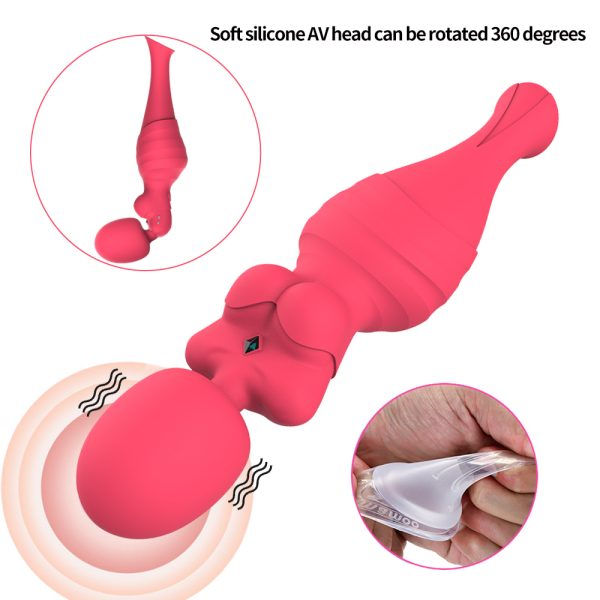 Vibrador Varinha Formato de Mulher com Vibração e Sucção USB - Image 5