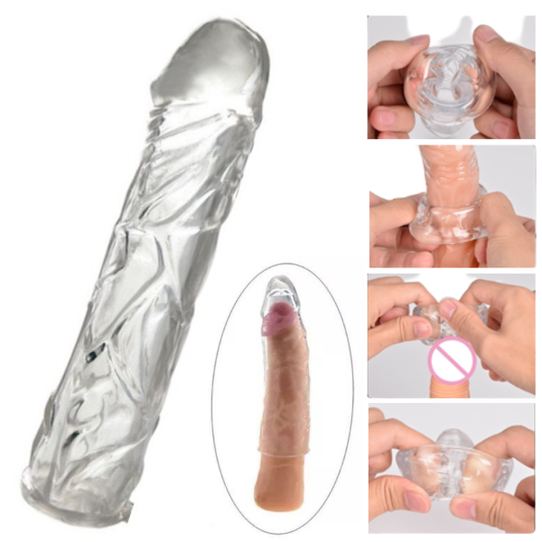 Capa Peniana Transparente Com Extensor 6Cm na Ponta
