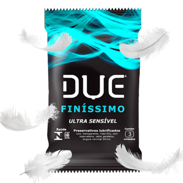 Preservativo DUE Finíssimo Camisinha Sensível e Lubrificada