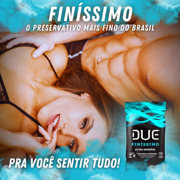 Preservativo DUE Finíssimo Camisinha Sensível e Lubrificada - Image 3