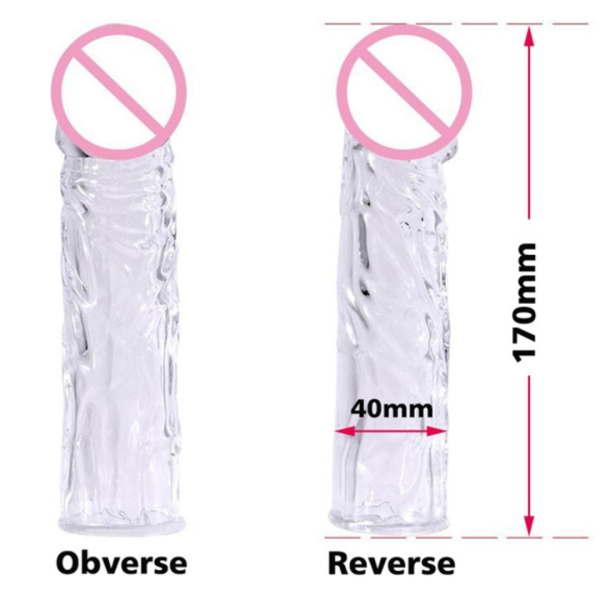 Capa Peniana Transparente Com Extensor 6Cm na Ponta - Image 2