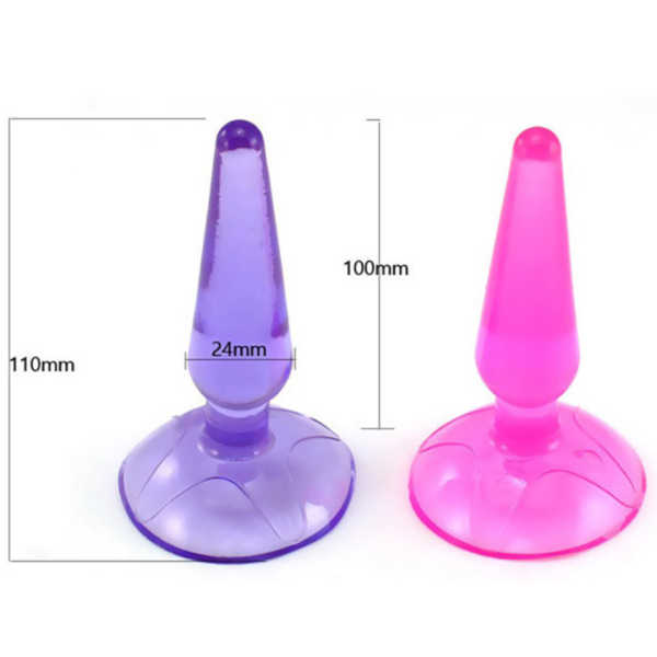 Plug Anal Para Iniciantes Em Silicone Flexivel Rosa Com Base - Image 6