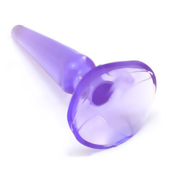 Plug Anal Para Iniciantes Em Silicone Flexivel Rosa Com Base - Image 5
