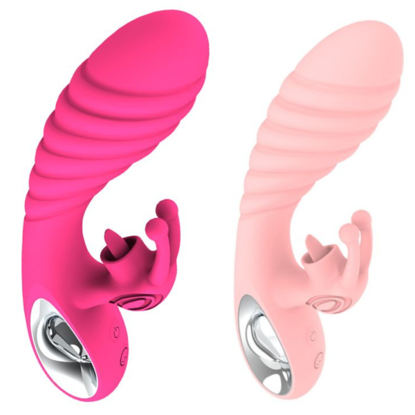 Vibrador Duplo Vicky Potente Com Orelhinha e Língua Estimuladora - Image 10