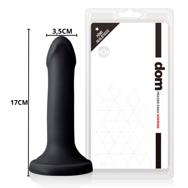 Protese Plug Anal Intrude 1 com Ventosa 17x3,5cm - Dom