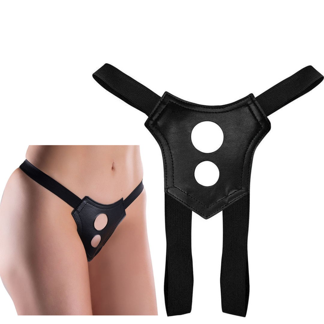 Cinta Peniana Furo Duplo Com Elástico para Duas Próteses