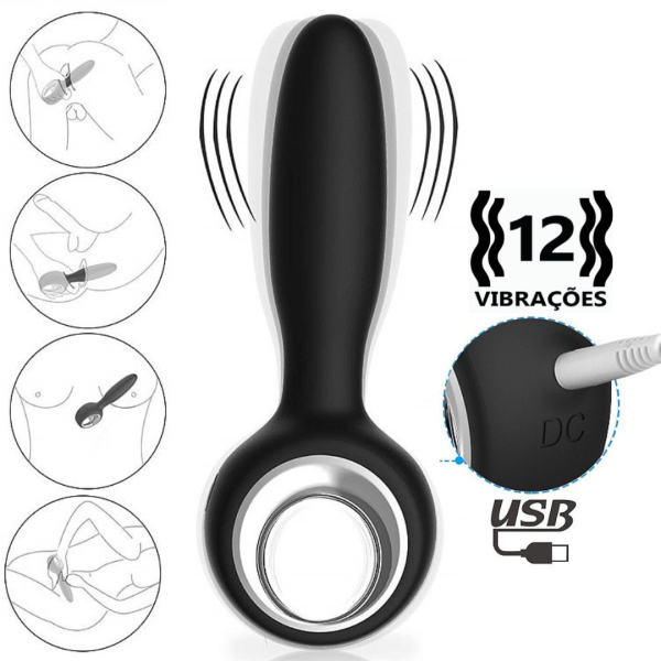 Plug em Silicone com Vibrador Dylon Recarregavel - S-Hande
