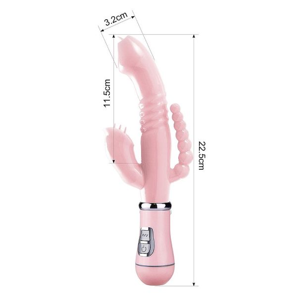 Vibrador Ponta Tripla Estimulador Ponto G, Clitóris e Anal - Image 6