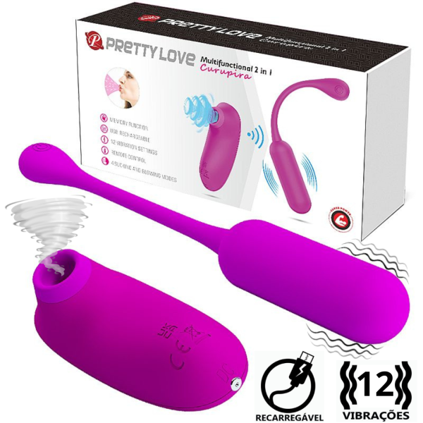 Vibrador Duplo Ponto G Com Modo Pulsação e Bullet 2 em 1  Curupira