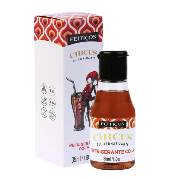 Gel Comestível Esquenta Sabor Refrigerante Cola 35Ml Circus