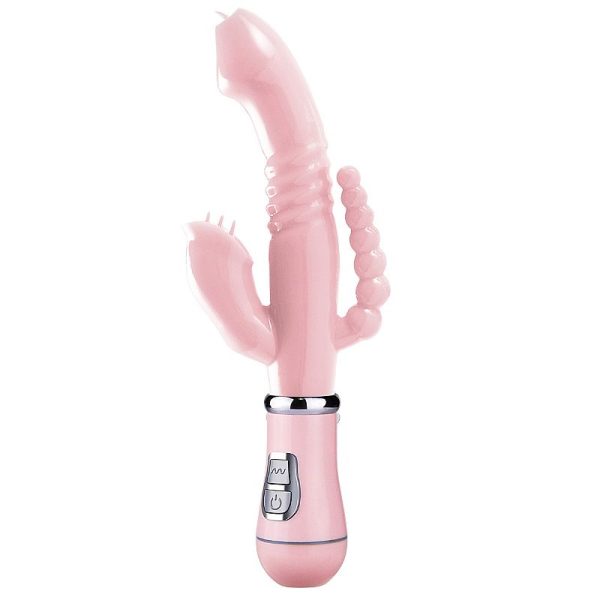 Vibrador Ponta Tripla Estimulador Ponto G, Clitóris e Anal - Image 4