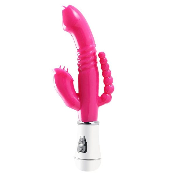 Vibrador Ponta Tripla Estimulador Ponto G, Clitóris e Anal - Image 5