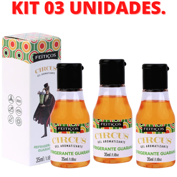 KIT 03 Gel Comestível Esquenta Sabor Guaraná 35Ml - Circus - Image 2