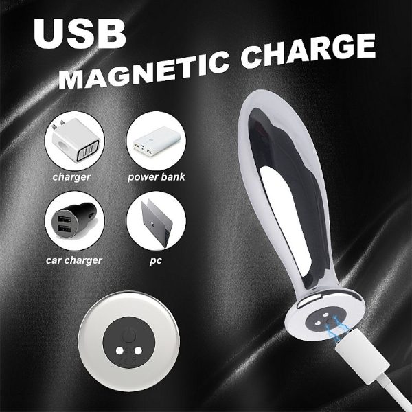 Plug Anal em Aço com Vibrador Recarregavel - Doley - S-Hande - Image 3