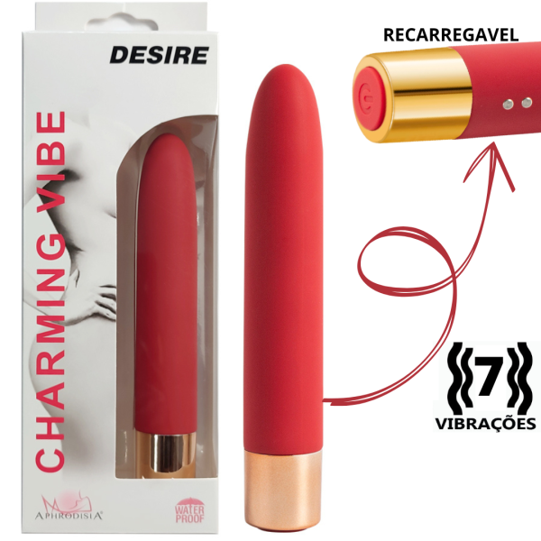 Vibrador Personal Estimulador Feminino Recarregável Vermelho