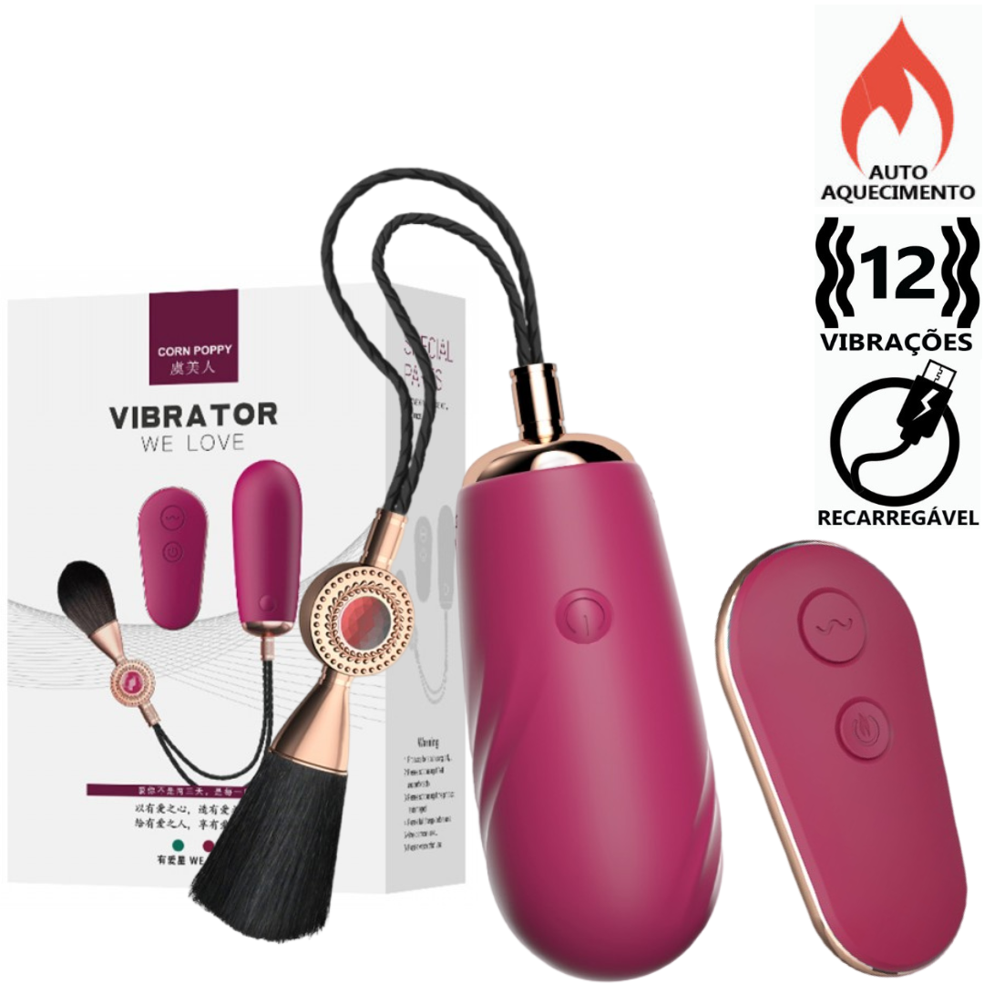 Capsula Vibratoria Potente Com Aquecimento + Controle Remoto