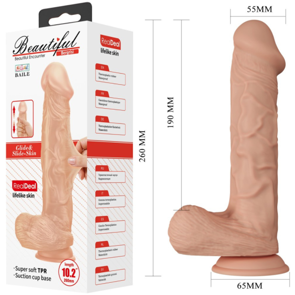 Pênis Super Realístico e Grande Com Ventosa Beautiful Baile
