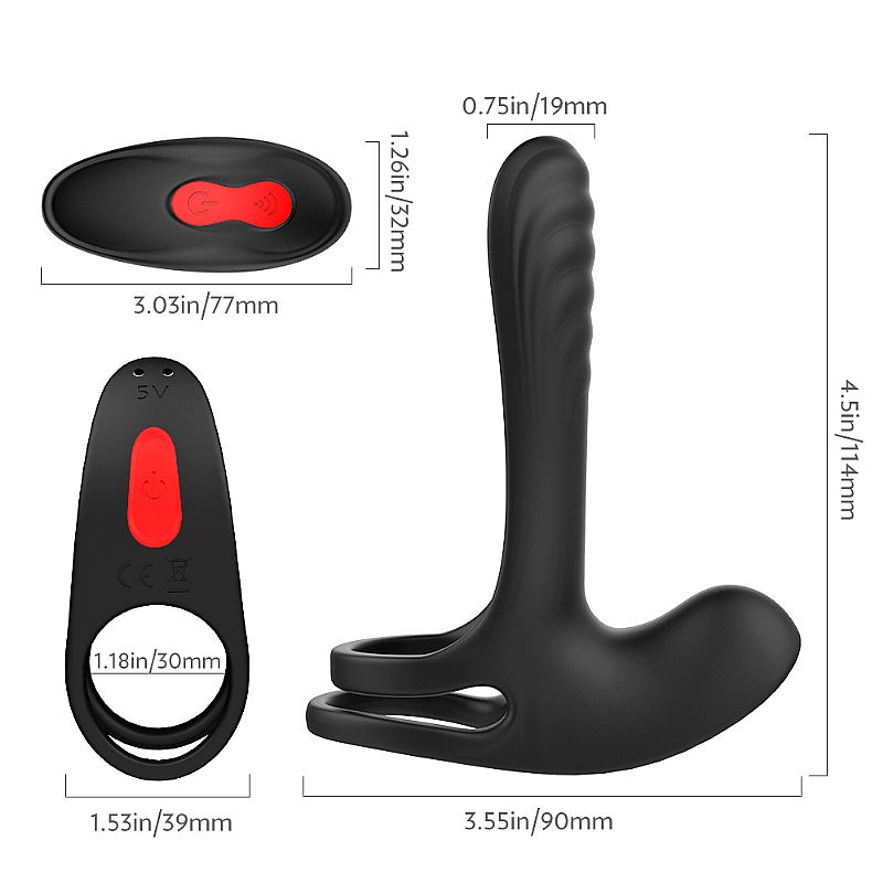 Anel Peniano Com Vibrador Estimulador Clitóris Com Controle - Imagem 2