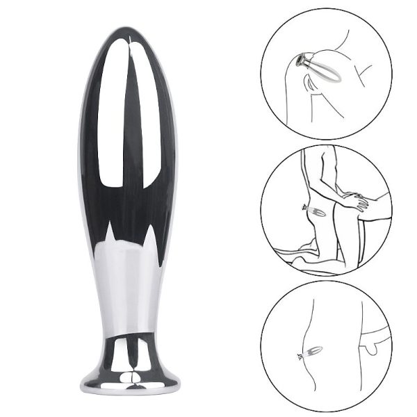 Plug Anal em Aço com Vibrador Recarregavel - Doley - S-Hande - Image 5