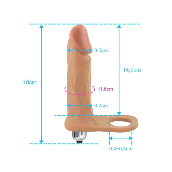Anel Companheiro Amigão Com Vibrador para Dupla Penetração - Image 2