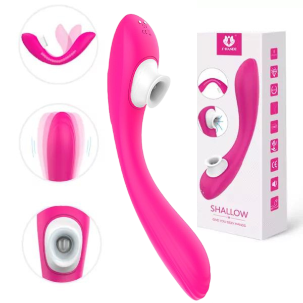 Vibrador de Ponto G e Clitóris com Pulsação Shallow S-Hande