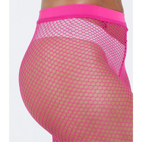 Meia Calça Feminina Arrastão na Cor Pink - Trama Pequena - Image 6