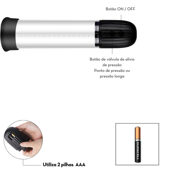 Bomba Peniana Extensor Masculino a Vácuo Elétrica Automática - Image 3