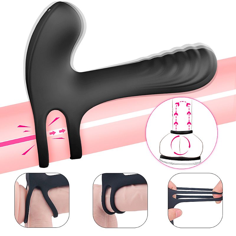 Anel Peniano Com Vibrador Estimulador Clitóris Com Controle - Imagem 3