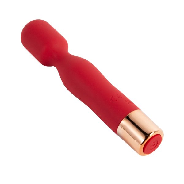 Mini Massageador Corporal Potente Cor Vermelho Recarregável - Image 4