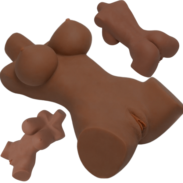 Boneca Realística Marrom Masturbador Seio Ânus Vagina Cyber